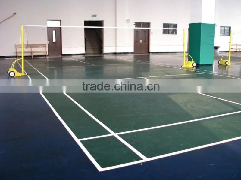 silicon PU synthetic badminton court flooring material