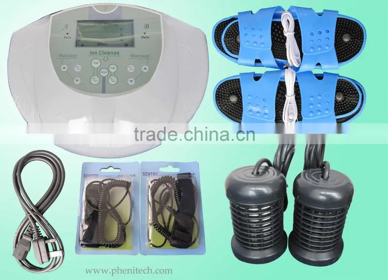Acupuncture detox foot spa equipment with massage slippers for two people