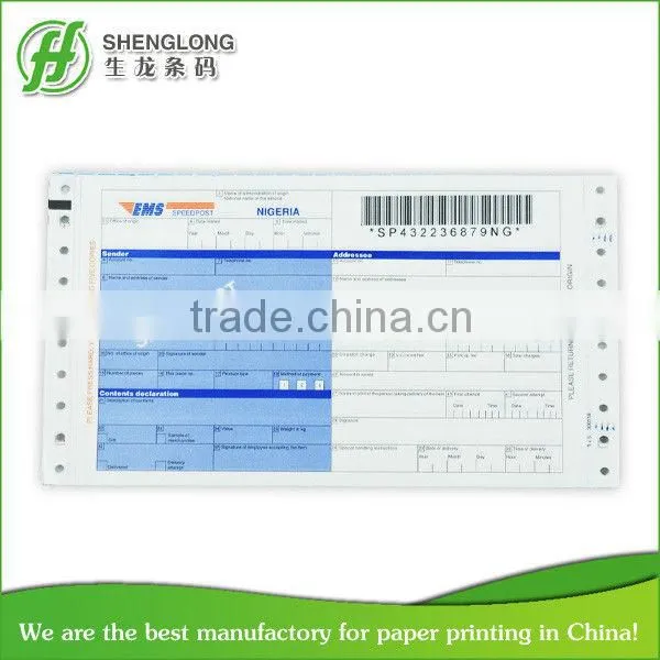 Worldwide Express waybill with barcode