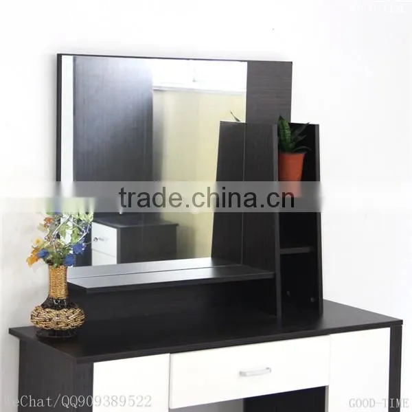 wooden grain melmained MDF board Modern large simple cheap dressing table