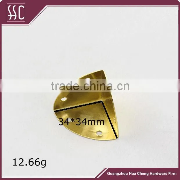 zinc alloy gold plate metal bag corner