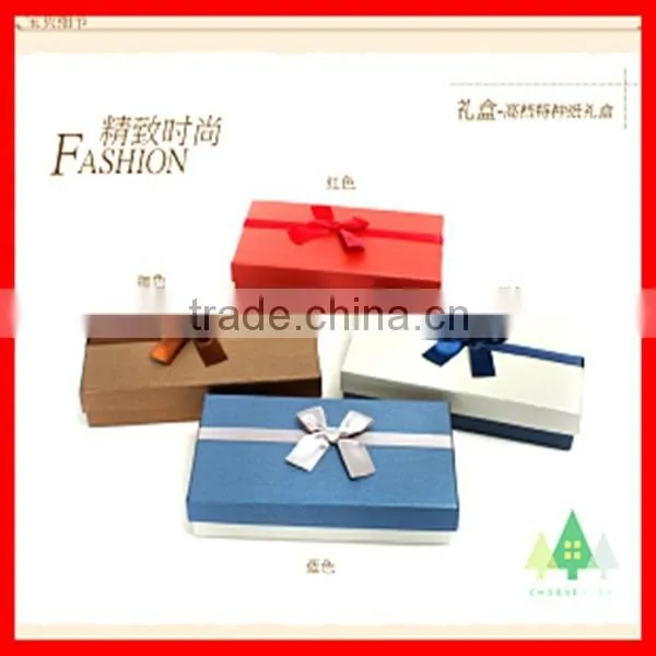 Elaborate Several Kinds of Pretty Design Scarf Gift Packaging Box with Bow