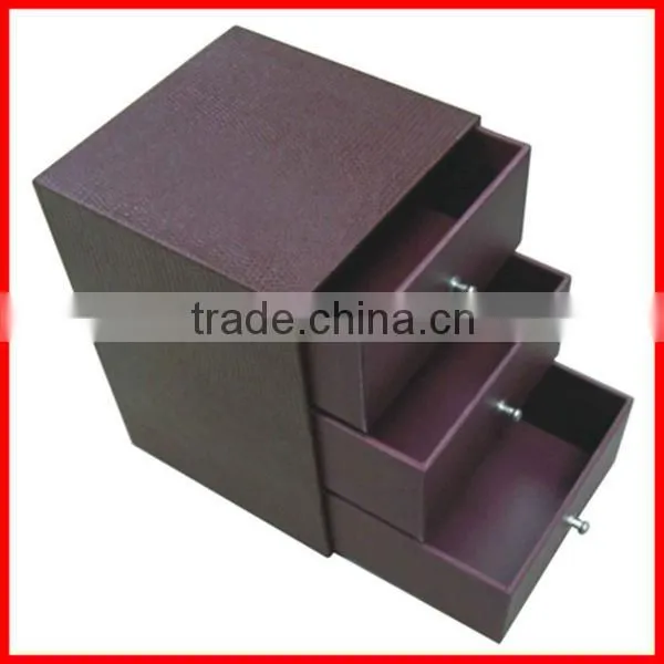2014 Hot Sale Black PU Or Paper Drawer Box Cardboard