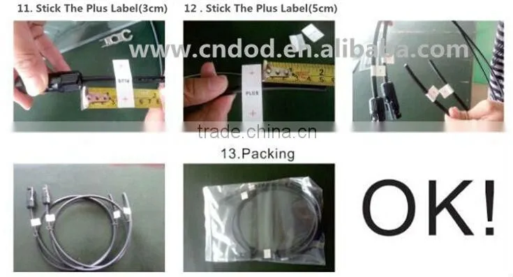 High efficiency 5w to 330w MC4 connector with TUV, IEC, CE, CEC solar system connector