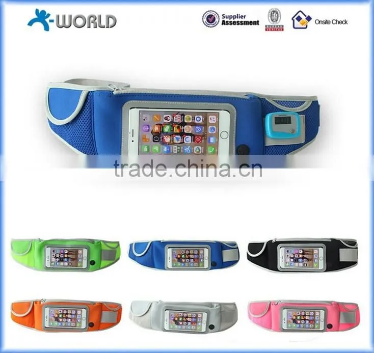 Zipper Pockets Water Resistant Waist Bag Water Bottle Waist Pack for Running