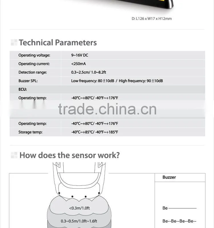 Steelmate PTS410M5 car parking sensor system, rear parking sensor, parking assist system