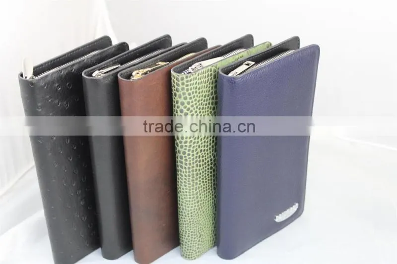 2015 Newest Style Leather Wallet, High Quality Different Leather Men's Wallet With Metal Logo Fashion Wallet