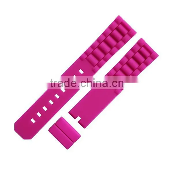 Soft 2 pieces custom logo rubber 20mm watch strap