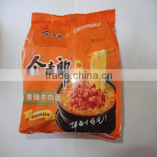 PLC control four pieces of instant noodle group packing machine with CE certificated