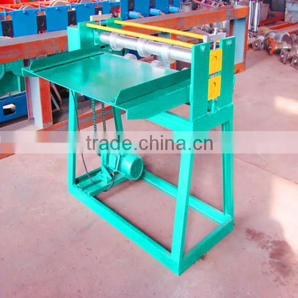 Sheet metal leveling and slitting machine