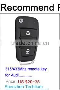 Universal remote control car key shell NO battery clamp For Audi key blank