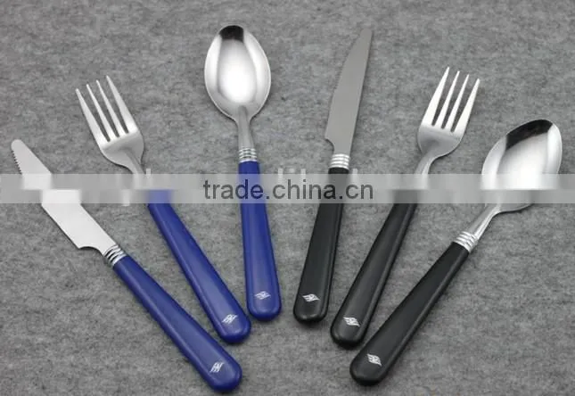 3pcs set plastic handle cutlery