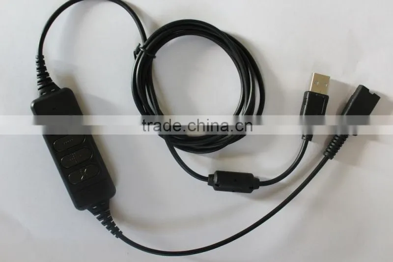 Professional call center headset with QD, PLT compatible