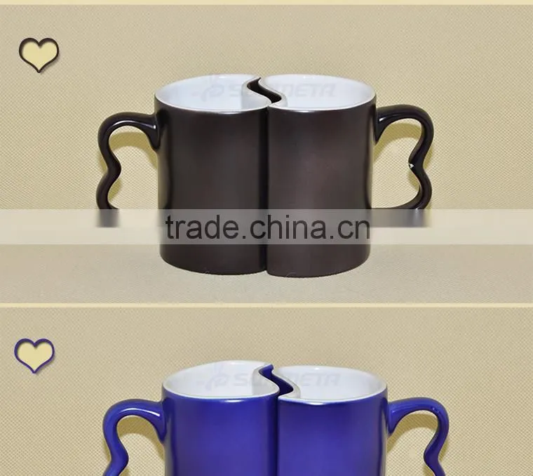 11oz blank sublimation color changing magic couple mug