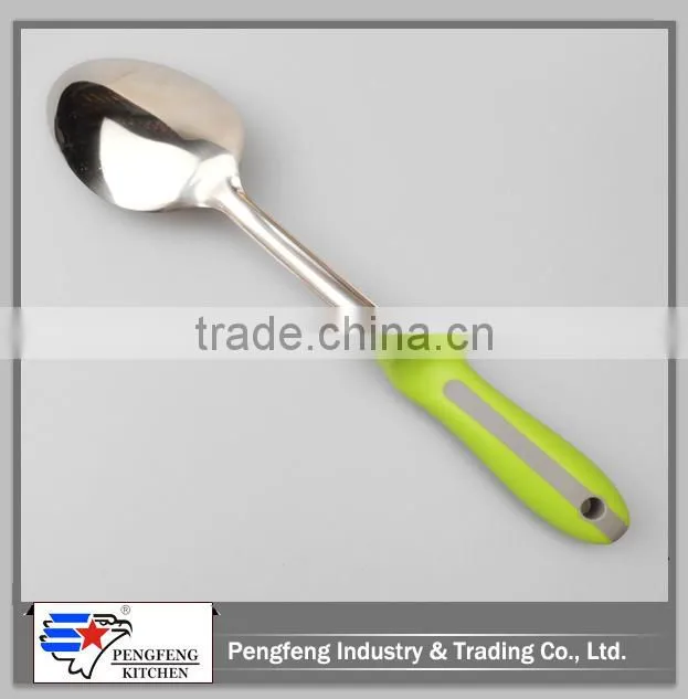 PP handle stainless steel kitchen spoon