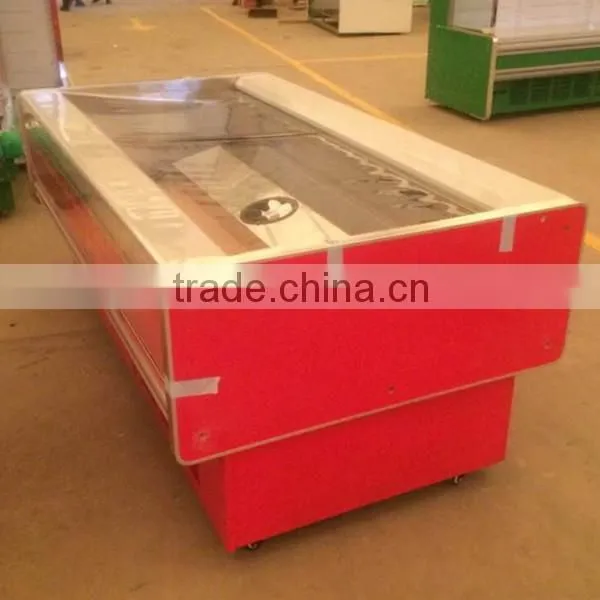 1.4m small size commercial supermarket display mini ice cream freezer