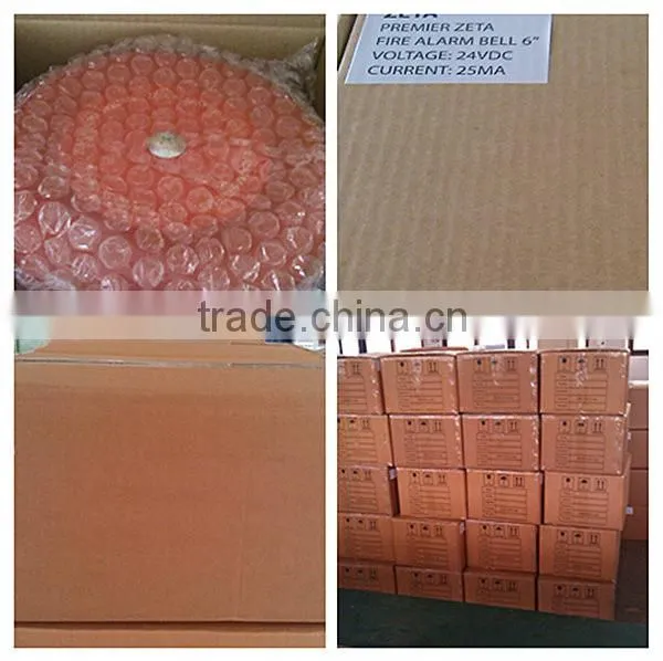 12V or 24v red color round fire alarm bell
