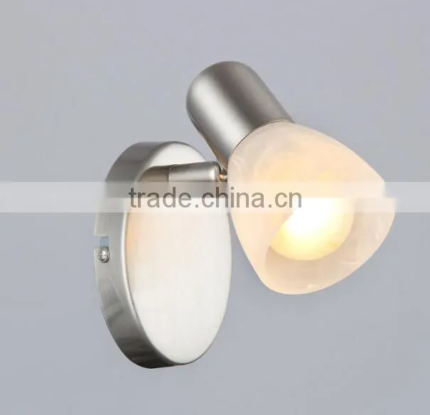 2015 hot sales Traditional spot light with amber glass /cloud white glass and sation Nicekel