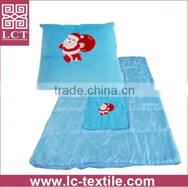supply custom embroidery 100% AZO free suede fabric blanket cushion best choice for gift(LCTP0043)
