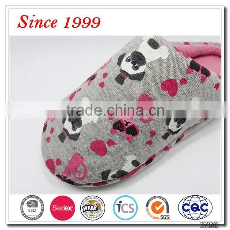 latest design fashion fleece insole girls slippers