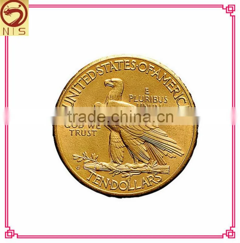 hottest brass souvenir shiny gold coins