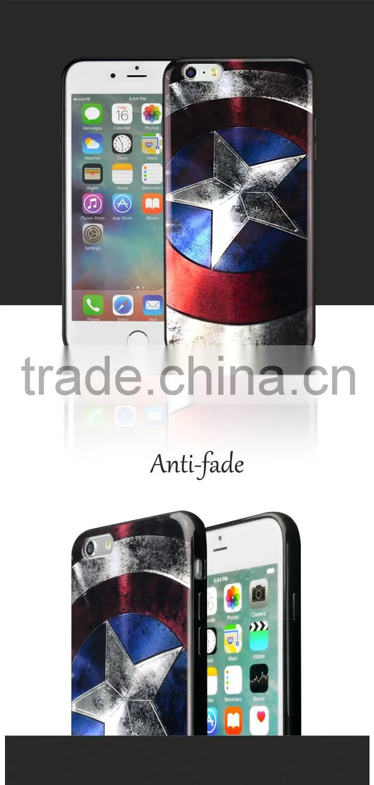 Custom Design Logo Pattern TPU Smartphone Case for iPhone 6/6 Plus IMD Sublimation Print Phone Case