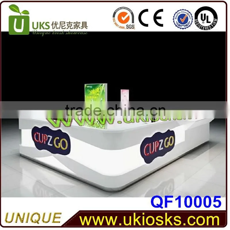 Customized square juice bar&juice kiosk&Pine apple kiosk with unique 3d design