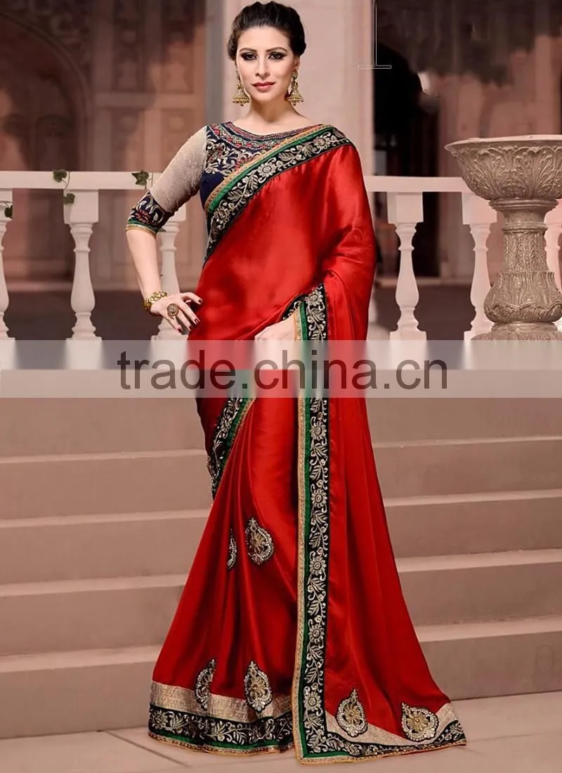Pink Georgette On Net Lehenga Saree