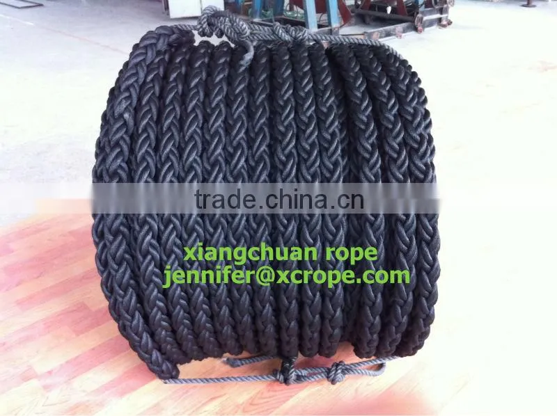 8 strands black pp rope diameter:48mm