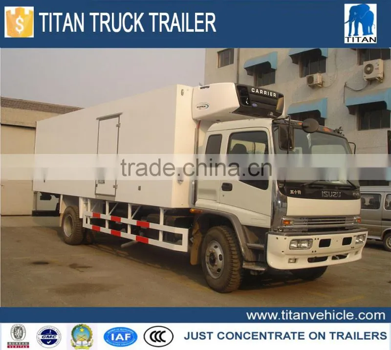 Titan 50T 60T 70T 3 axles van semi trailer/box trailer/refrigerated trailer sale