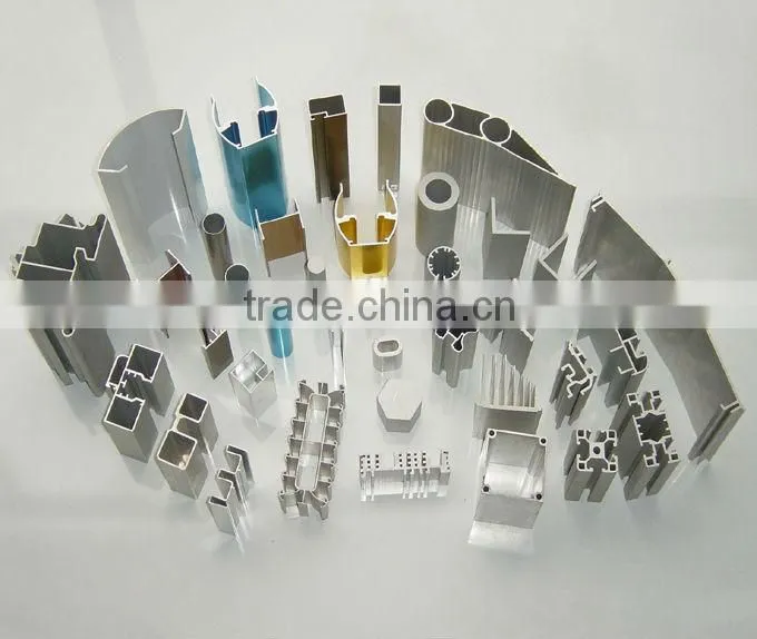 Aluminum curtain wall profiles with anodized powder coated surface