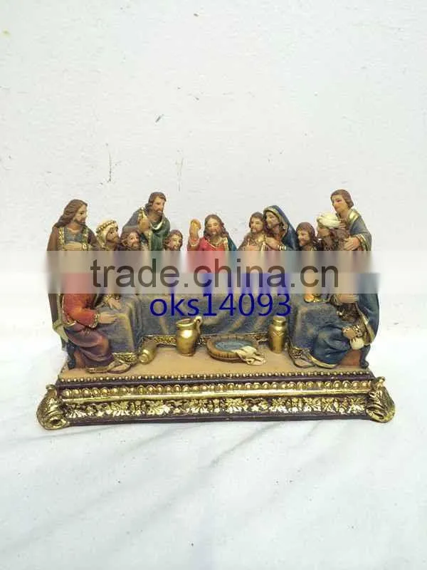 Poly resin last supper religious Figurines / Statues/ Home craft/Figurine