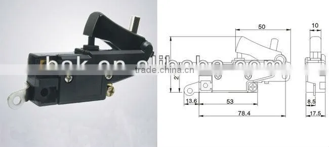 Power tool switch trigger switch 10a power tool switch with dustproof for Hitachi BK-083