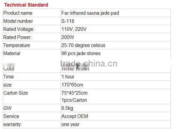 Professional electronic thermal therapy massage mattress infrared sauna bed for sale