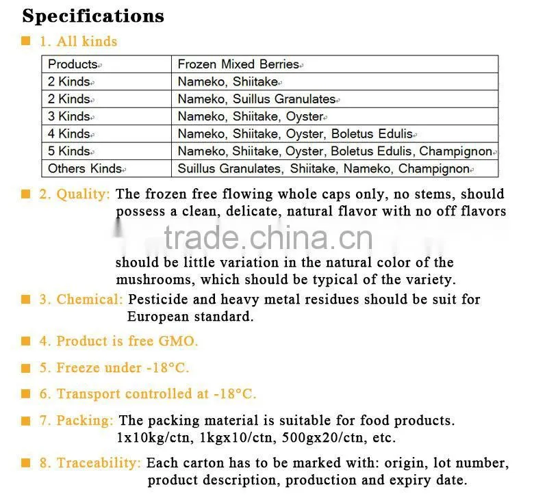 Common Cultivation wholesale fresh boletus mushroom