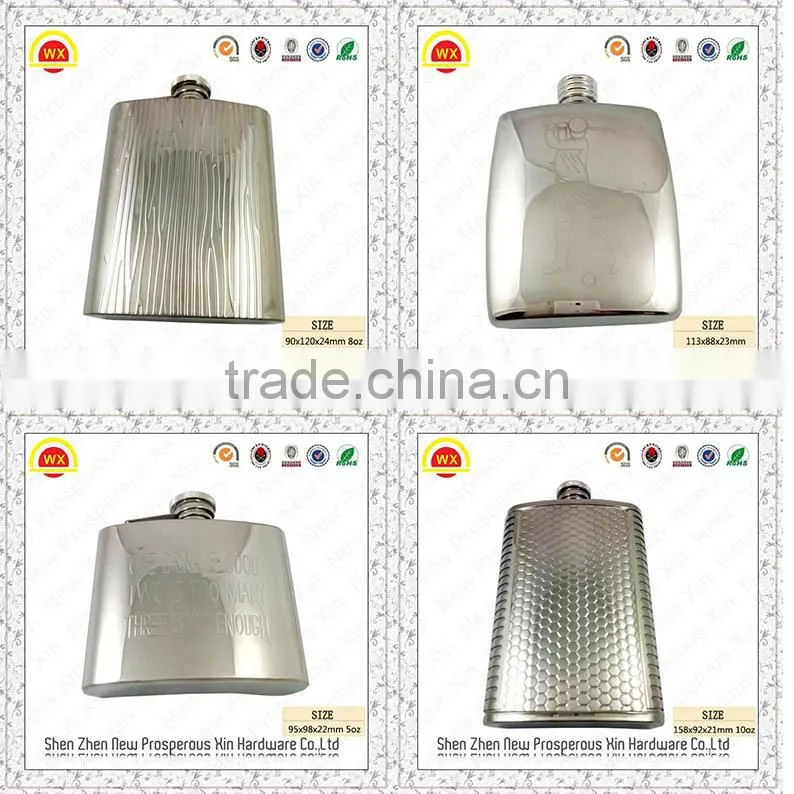 Fashionable Whiskey Hip Flask / Mirror Finish Copper Hip Flask