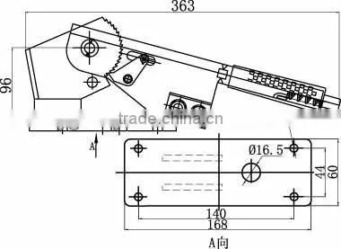 GJ1112A hand braking control assembly for Crawler scraper