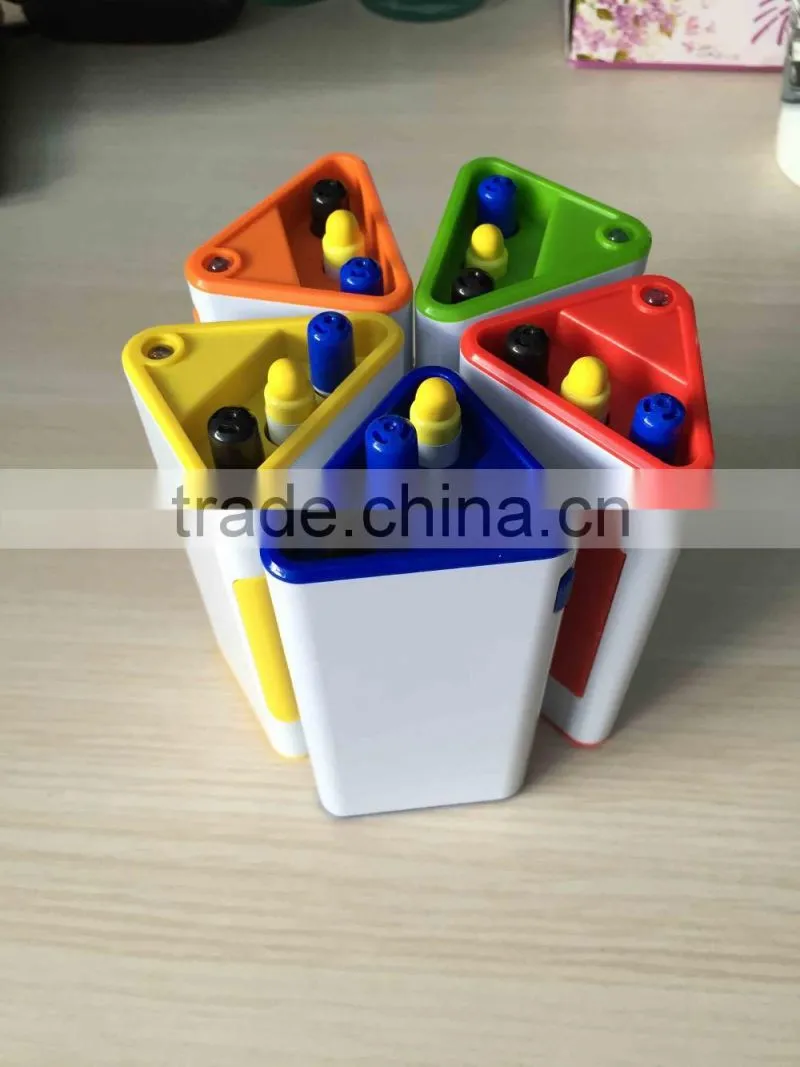 3 in 1 highlighter set with led and phone holder/multi colored highlighter pen