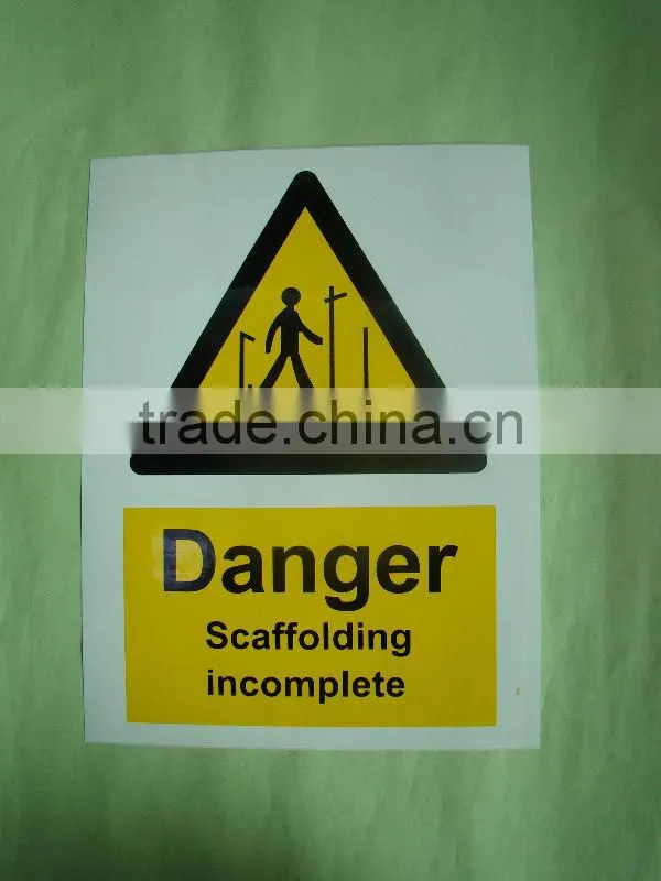 pvc warning sign label