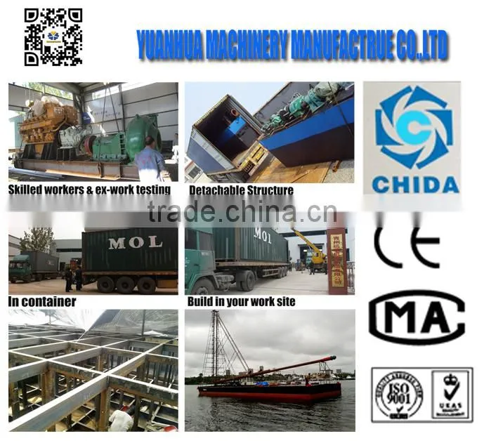 heavy duty gold dredging equipment with processing line