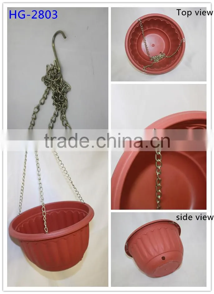 cheap hanging basket supplier/planter pot/plastic hanging baska pot