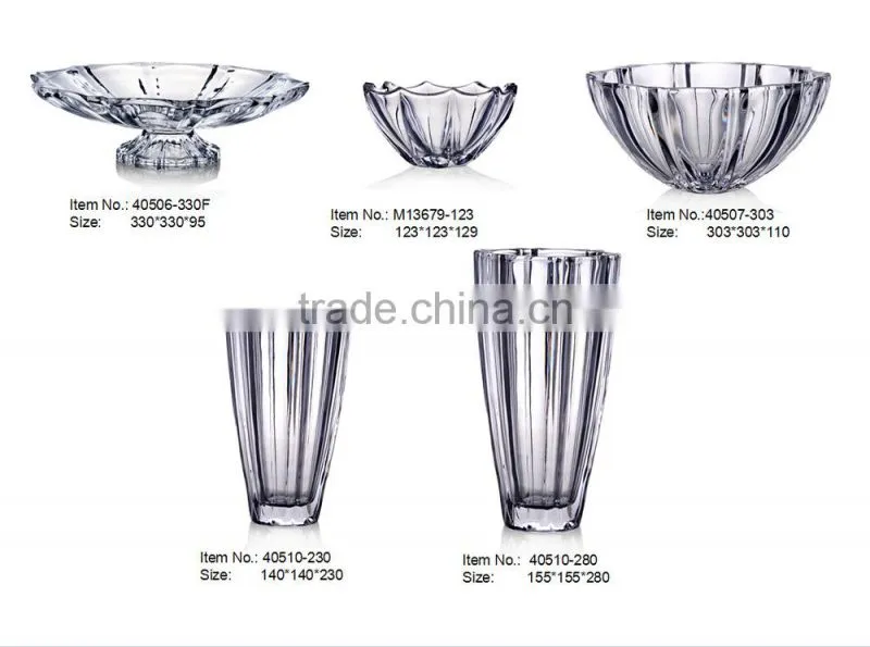 unique clear glass salad bowl for kitchen tableware