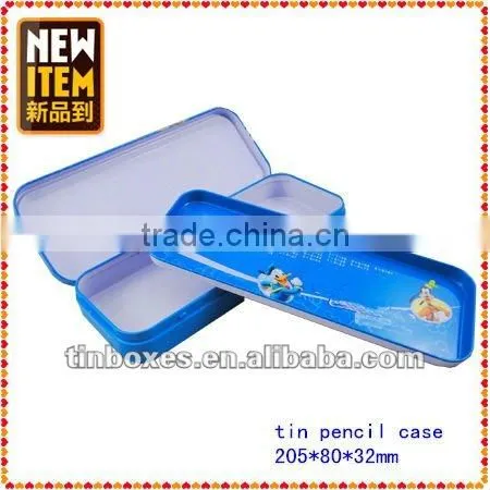 pro-environment double-deck tin pencil box.pencil tin box,pencil box