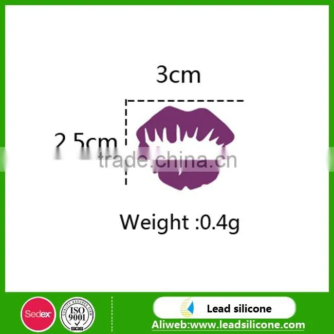 Promotional Party Love Kiss Silicone Wine Glass Markers, Silicone Wine Drink Glass Marker