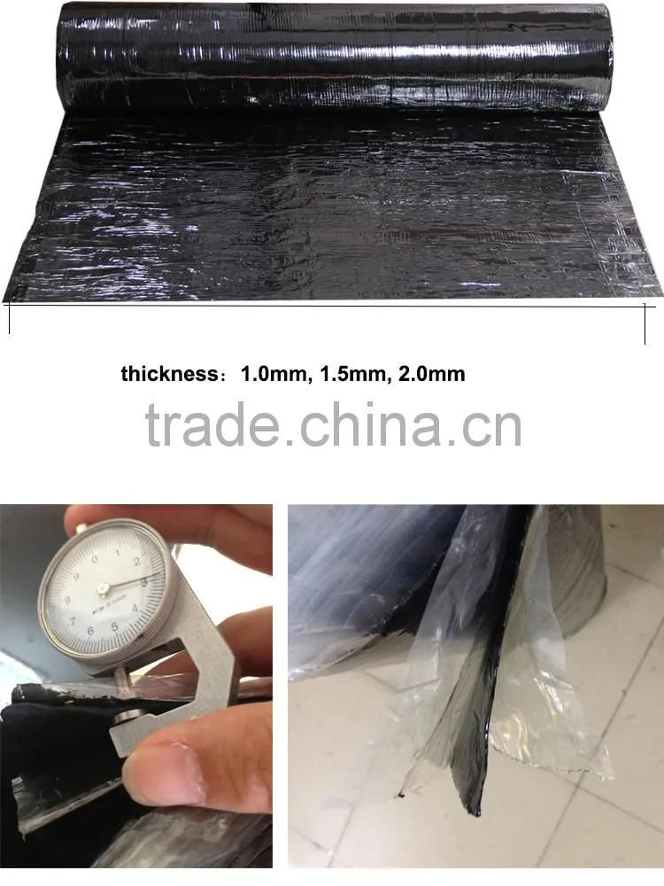 1.5mm thickness single side SBS bituminous waterproof membrane sheet