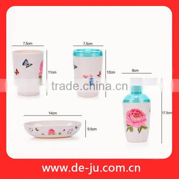PP Flowers Butterfly Smooth Bathroom Accessories 2016