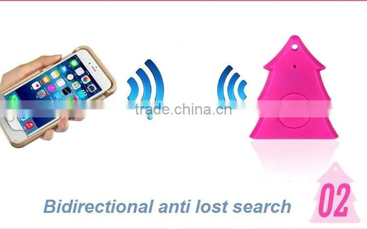 2016 new rgknse Christmas tree Gift Triangle Bluetooth Key Finder, Advertising Anti lost Alarm for Pets Kids Wallets IOS and And