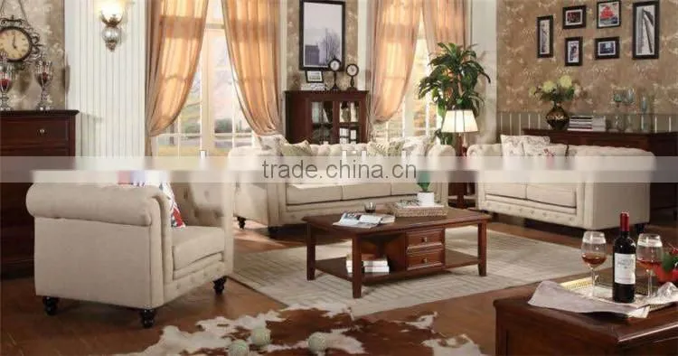 SF001 2015 new arrival European white fabric sofa designs with crystal buttons stainless steel legs