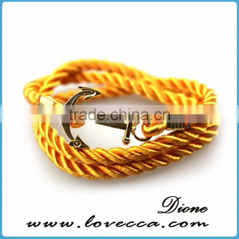 Cheap Handmade Customized Mens Anchor Bracelet, Nautical Rope Bracelet