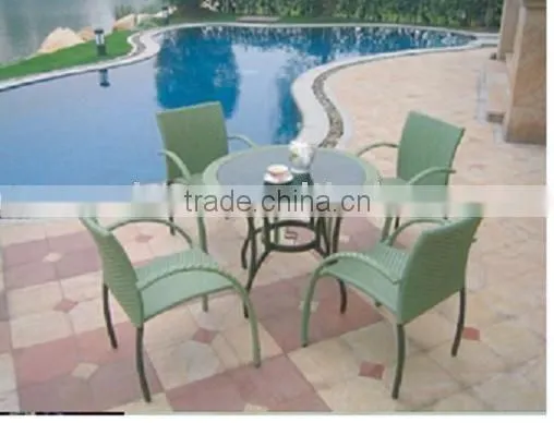 leisure outdoor rattan table and chair set
